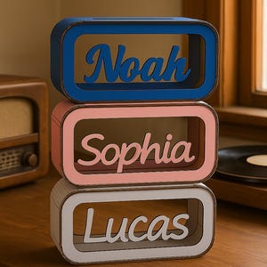 Personalized Name Money Box,Wooden Piggy Bank,Custom Piggy Bank for Kids & Adults,Baby Shower,Birthday Keepsake,Unique Gift Idea