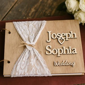Custom Wedding Guest Book,Personalized Wooden Guestbook,Rustic Wedding Sign,Alternative Guest Book,Wedding Memory Book,Keepsake Album