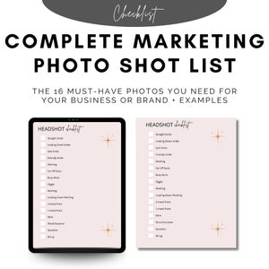 Lista kontrolna zdjęć marketingowych Lista zdjęć brandingowych Zdjęcia brandingowe do marketingu Lista zdjęć portretowych dla fotografa Lista kontrolna