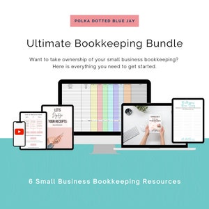 Small Business Bookkeeping Bundle: Ebooks, Spreadsheets, Printables (Digital Download)