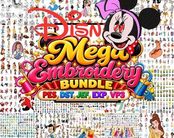 Disney Pixar Mega Borduurpakket | Mickey & Friends, Toy Story, Zootopia, Star Wars | Borduurpatronen voor de borduurmachine | PES, DST, JEF