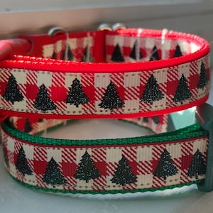 Christmas Trees Small Dog Collar