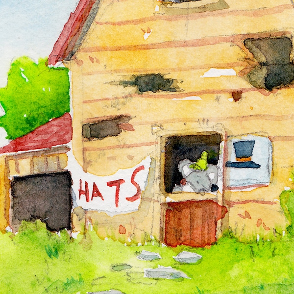 Hat Mouse-  watercolor illustration Stardew Valley watercolor Farm Nintendo print Cute Game Video Game print Gamer wall art watercolor print