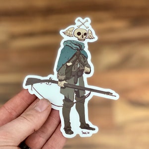 Memento Mori Longhunter Flintlock Skull Trekking Hiking US History Mountain Man Bushcraft