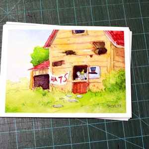 Hat Mouse watercolor illustration Stardew Valley watercolor Farm Nintendo print Cute Game Video Game print Gamer wall art watercolor print image 6