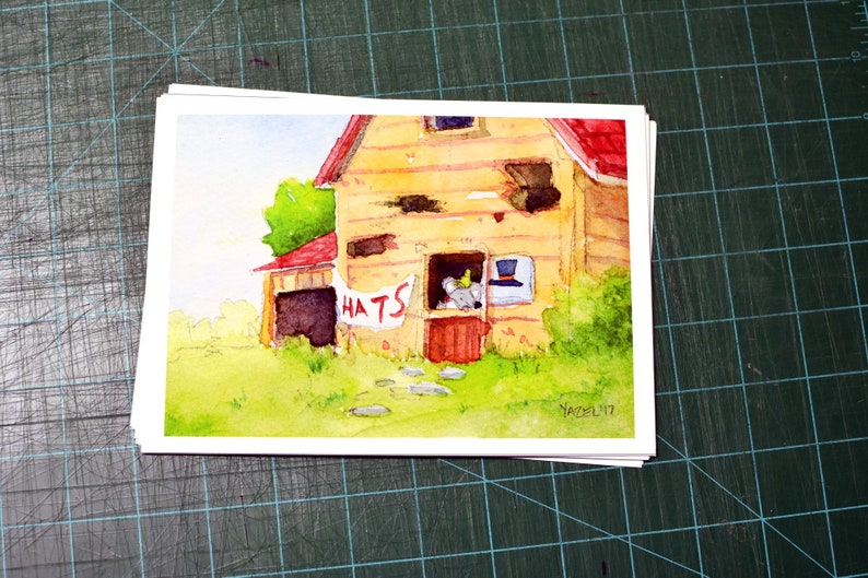 Hat Mouse watercolor illustration Stardew Valley watercolor Farm Nintendo print Cute Game Video Game print Gamer wall art watercolor print image 6