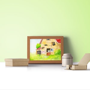 Hat Mouse watercolor illustration Stardew Valley watercolor Farm Nintendo print Cute Game Video Game print Gamer wall art watercolor print image 2