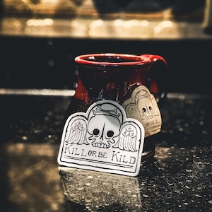 Kill Or Be Kild Grave Marker Stickers | Historically Inspired| Longhunter Flintlock Skull Trekking Hiking US History Mountain Man Bushcraft