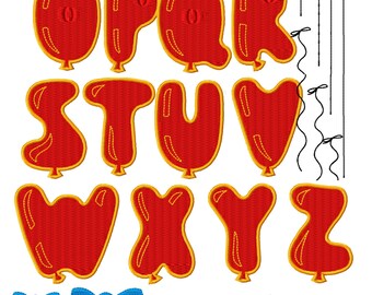 Luna Balloon Font Fill Embroidery Designs INSTANT DOWNLOAD