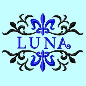 Split Fleur De Lis Frame Embroidery Applique Designs 4,5,6,7 inches included   INSTANT DOWNLOAD