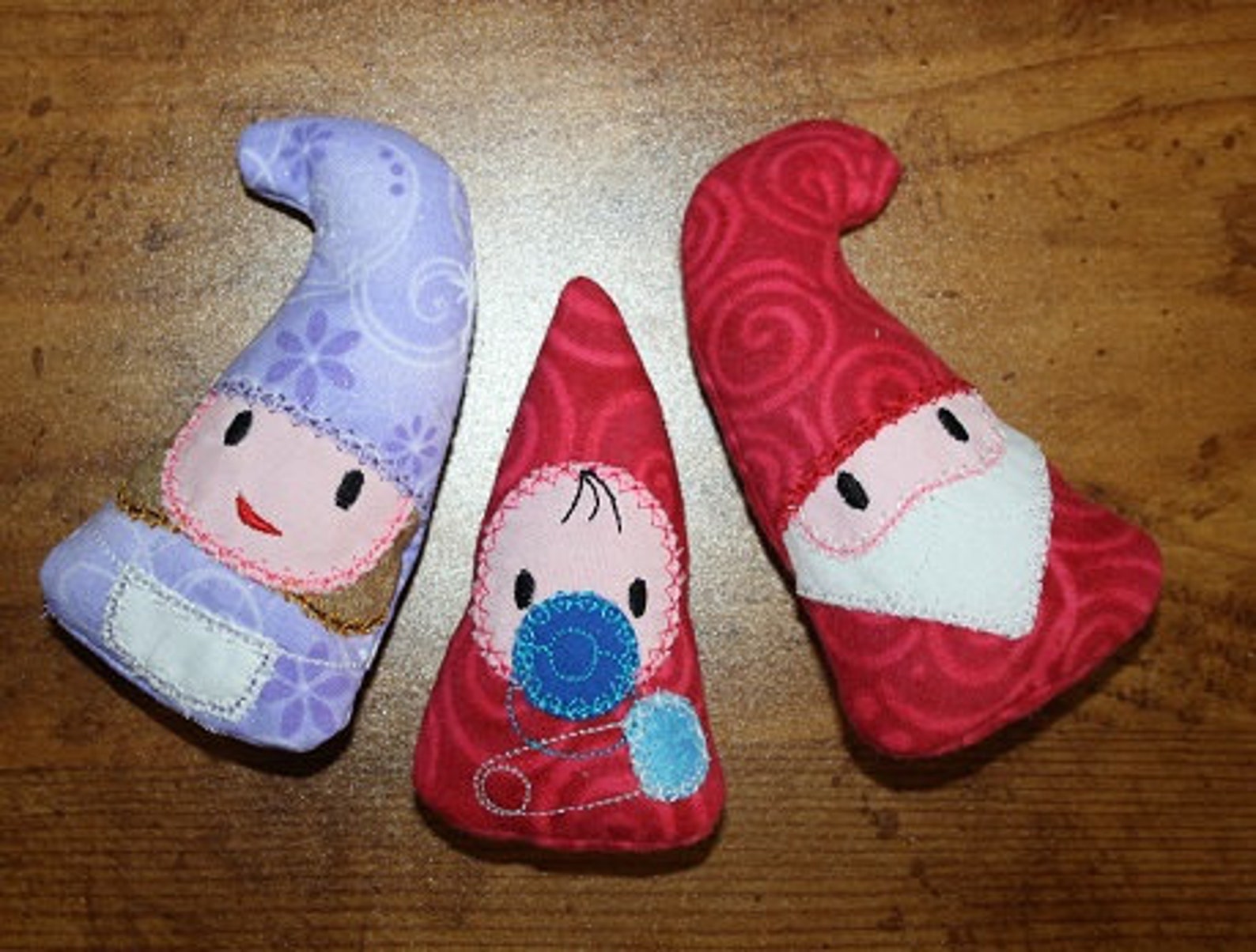 Elf or Santa or Gnome Family in the Hoop Softies Embroidery - Etsy