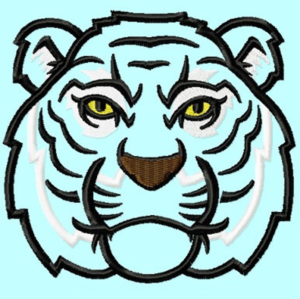 Tiger Head APPLIQUE Embroidery Designs 3 Sizes INSTANT Etsy