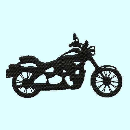Motorcycle Silhouette Embroidery Designs 3 sizes INSTANT