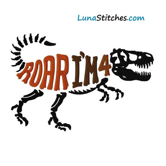 T-Rex rugido soy 4 dinosaurio Dino Relleno bordado diseño - Etsy España T-Rex rugido soy 4 dinosaurio Dino Relleno bordado diseño - Etsy España