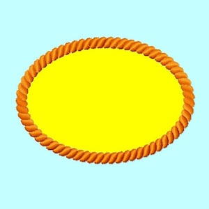 Oval Rope Border Frame Embroidery Designs includes 3x4x5x6x7 inches  INSTANT DOWNLOAD