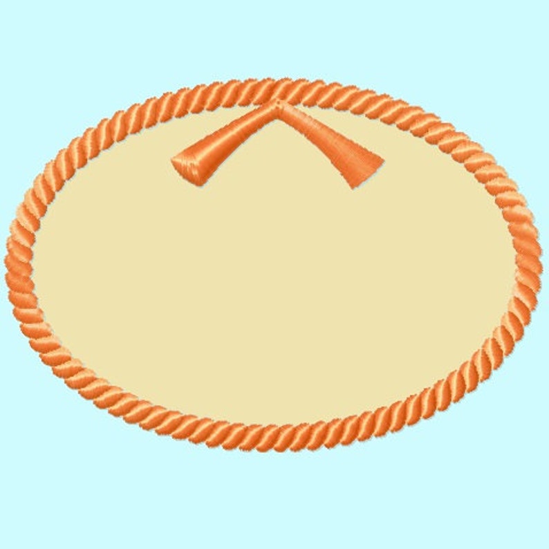 Oval Rope Border Frame Embroidery Designs Includes 3x4x5x6x7 Etsy