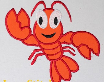 APPLIQUE Desenhos de Bordados de Lagostins Vermelhos DOWNLOAD INSTANTÂNEO