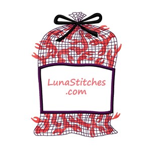 Bag of Crawfish crabs lobsters filled Embroidery Designs INSTANT DOWNLOAD image 2