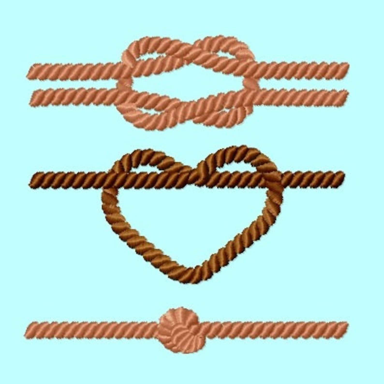 3 Individual Ropes Border Frame Embroidery Designs (3 Sizes Each ...