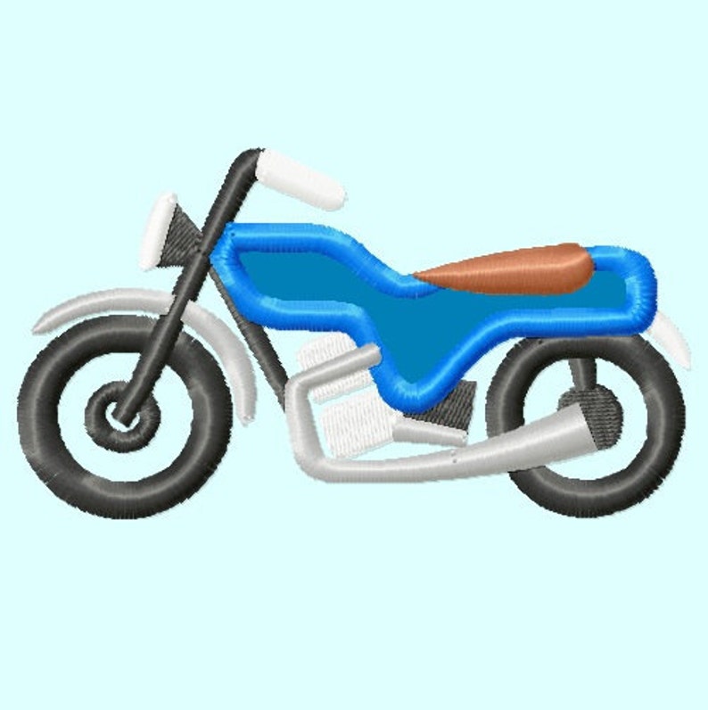 Motorcycle APPLIQUE Embroidery Design INSTANT DOWNLOAD image 1