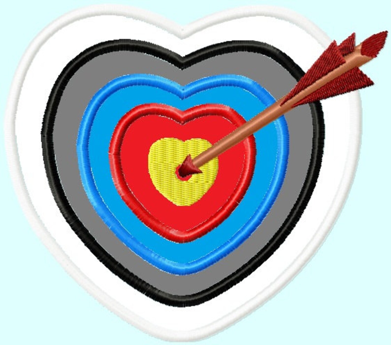 Archery Heart Target APPLIQUE Embroidery Design INSTANT Etsy