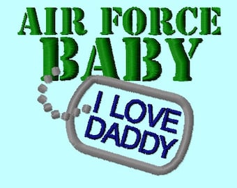 Air Force Baby Badge APPLIQUE Embroidery Design    INSTANT DOWNLOAD