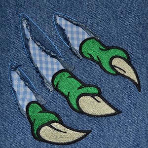 Dinosaur T-Rex or Eagle Hawks Claws Real Scratches Embroidery Designs 3 sizes INSTANT DOWNLOAD