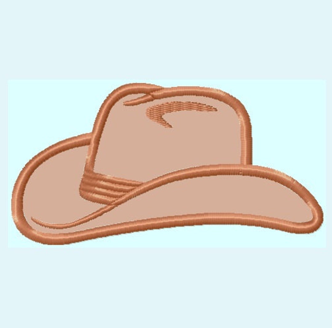 Cowboy Hat APPLIQUE Embroidery Design INSTANT DOWNLOAD Etsy