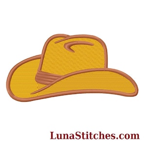 Cowboy Hat FILL Embroidery Design 4 sizes INSTANT Download