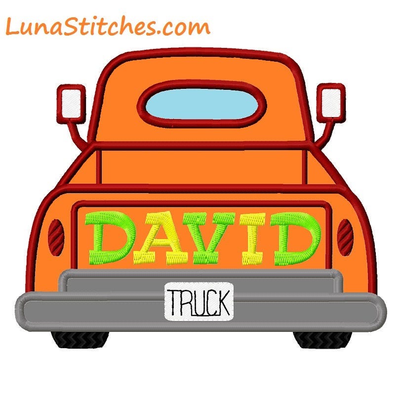 Red truck applique embroidery design 4 sizes each instant  etsy Red truck applique embroidery design 4 sizes each instant  etsy