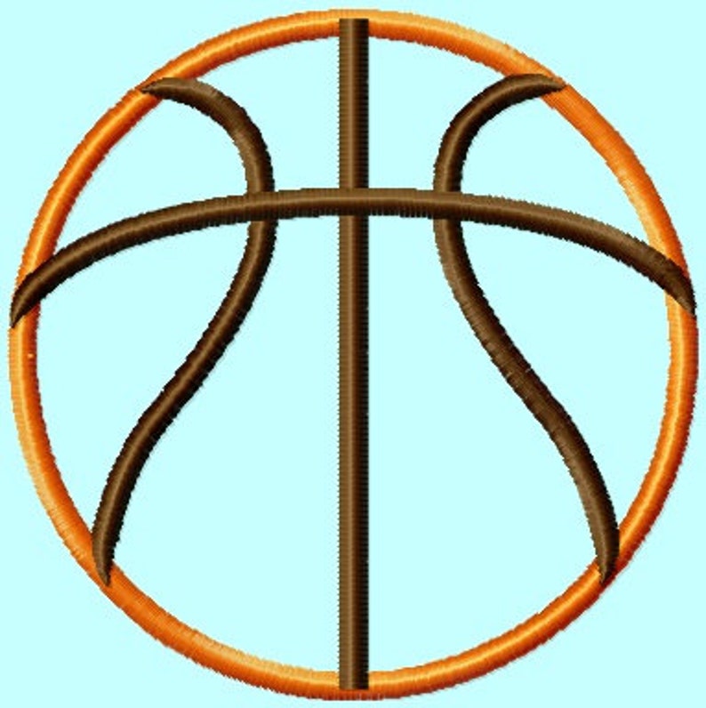 Basketball two fabric split applique embroidery design 3  etsy