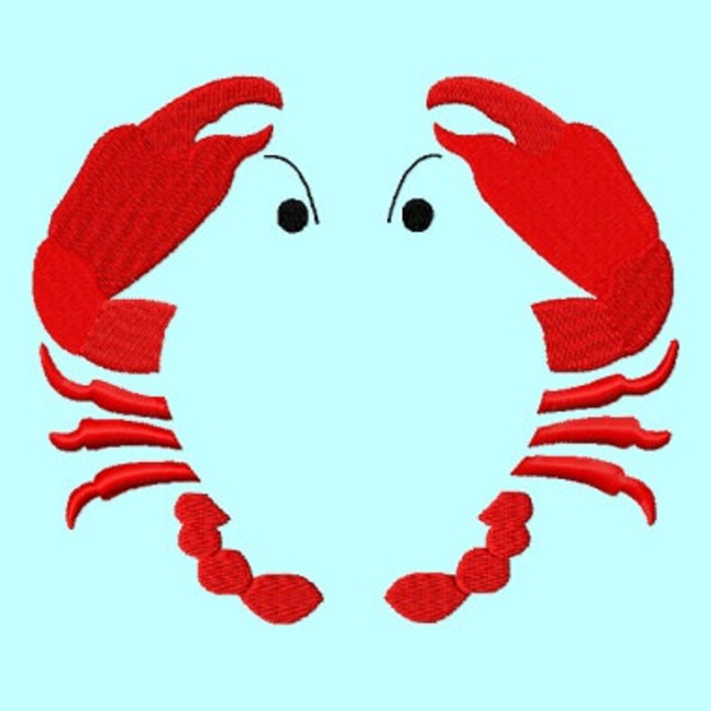 Red Crab Monogram Frame Border Fill 3 Sizes Embroidery Designs Etsy