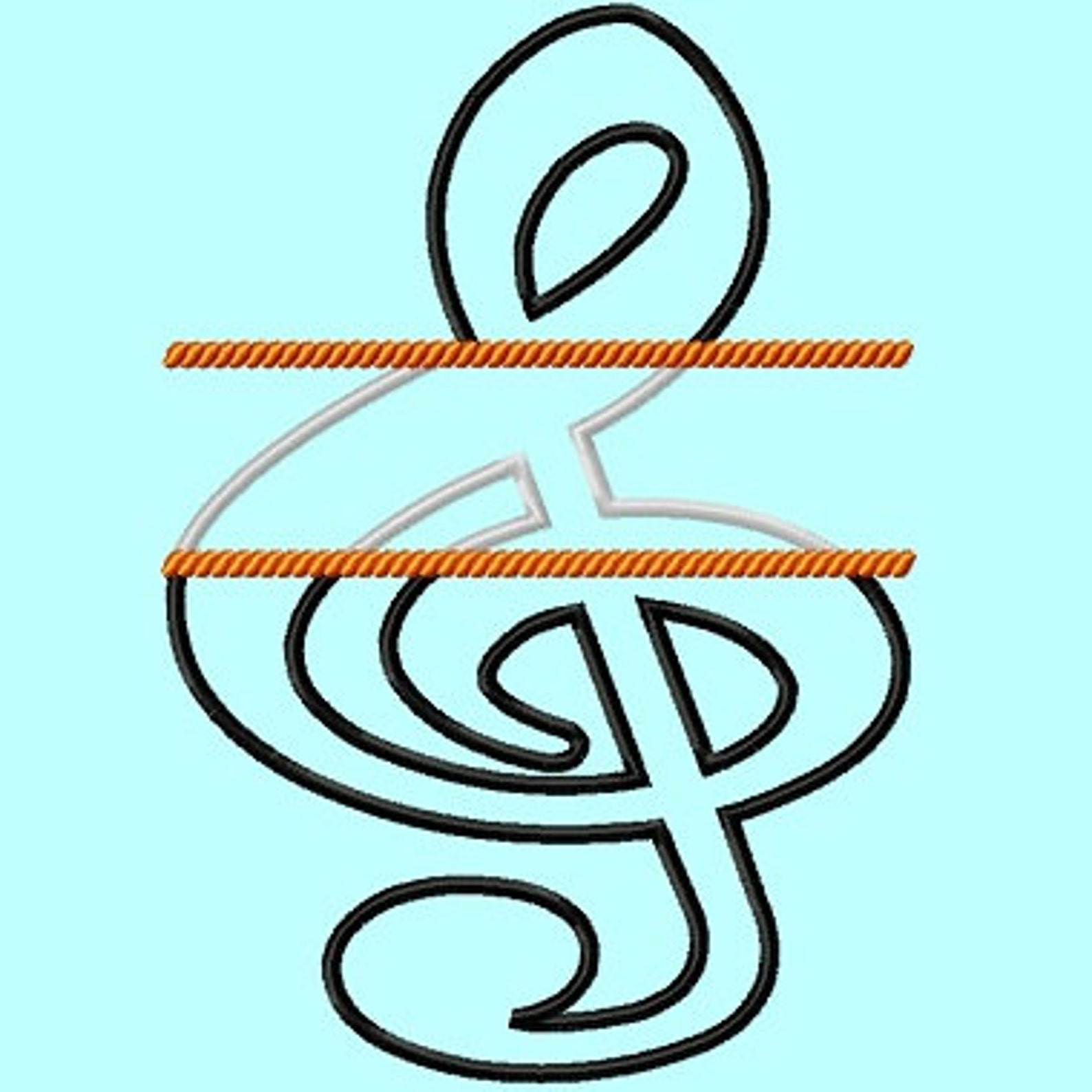 21+ Music Symbol Embroidery