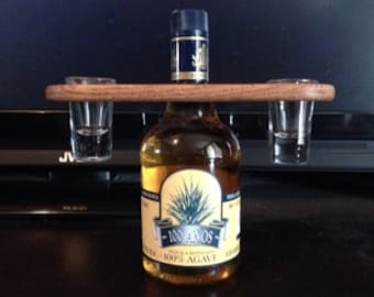 Hanging Shot Glass Holder With Pair of Shot Glasses Included