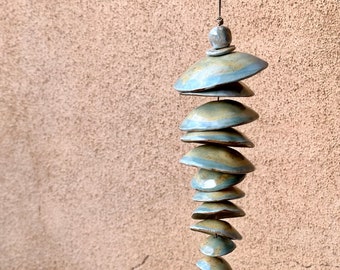 Large Jangle, Hanging Ceramic Wind Catcher