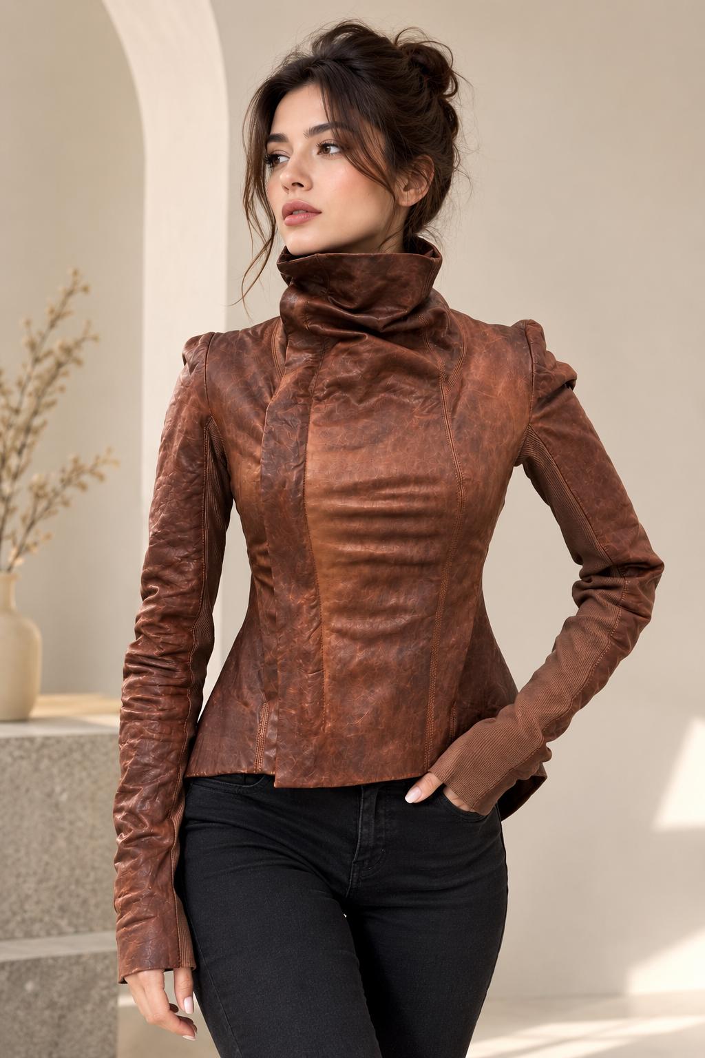 Leather Jacket Rick Owens - Etsy