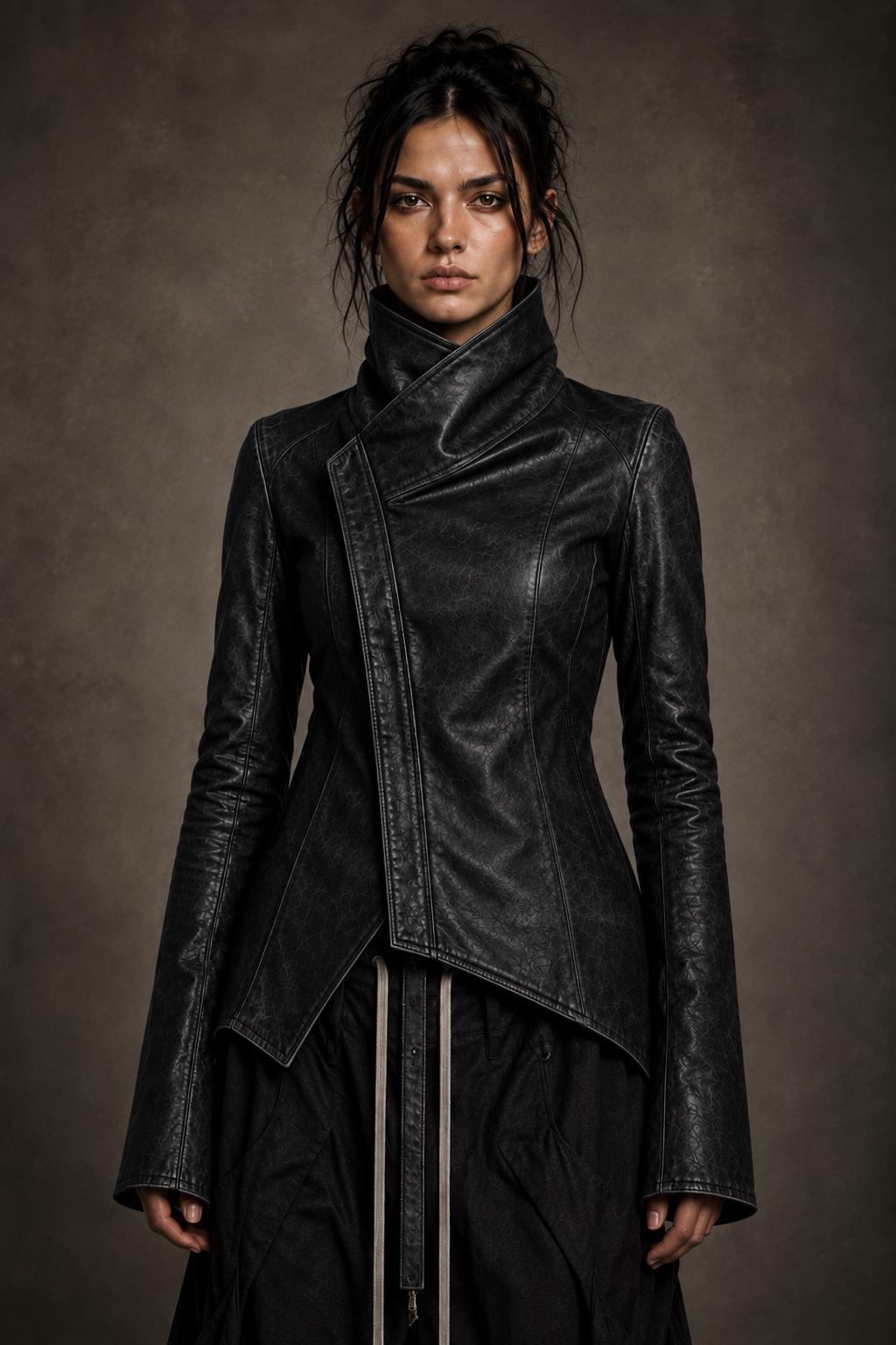 Rick Owens Leather Jacket - Etsy