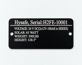 Op maat gegraveerd aluminium gegevensplaatje | 3,8 x 7,6 cm (1,5" x 3") apparaat-ID-tag | Industrieel naamplaatje | Elektrische identificatieplaat voor machines