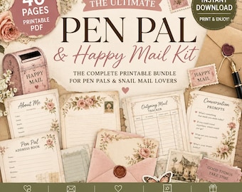 Pen Pal Kit Printable | Happy Mail & Snail Mail PDF