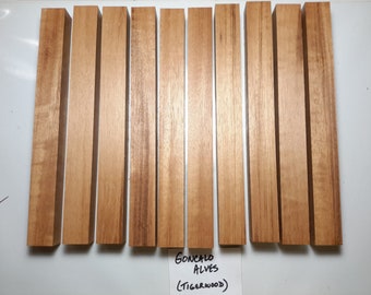 Turning Blanks  1" X 1" X 12" JOBILLO/ GONCALO ALVES TIGER WOOD  Hobby Wood 