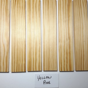 Yellow Pine Knife Scales, Craft Wood Slabs, Thin Stock Wood  1/4&quot;, 5/16&quot;, 3/8&quot;  Thicknesses