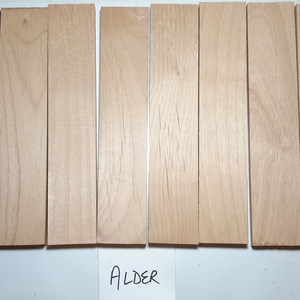 Alder Knife Scales, Craft Wood Slabs, Thin Stock Wood,  1/4", 5/16", 3/8"  Thicknesses