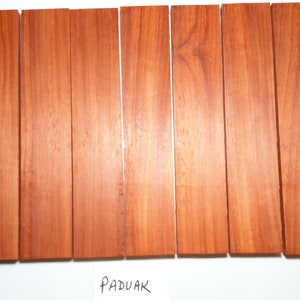 Paduak  Knife Scales - Craft Wood Slabs - Thin Stock Wood  1/4&quot;, 5/16&quot;, 3/8&quot;  Thicknesses