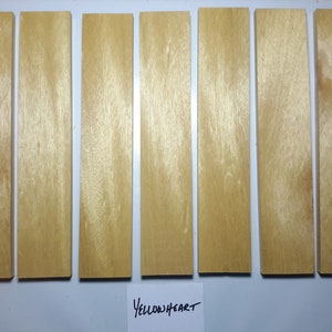 Yellowheart  Knife Scales - Craft Wood Slabs - Thin Stock Wood  1/4&quot;, 5/16&quot;, 3/8&quot;  Thicknesses