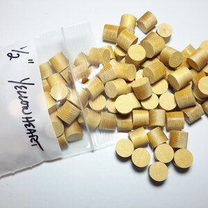 Yellowheart Tapered Wood plugs