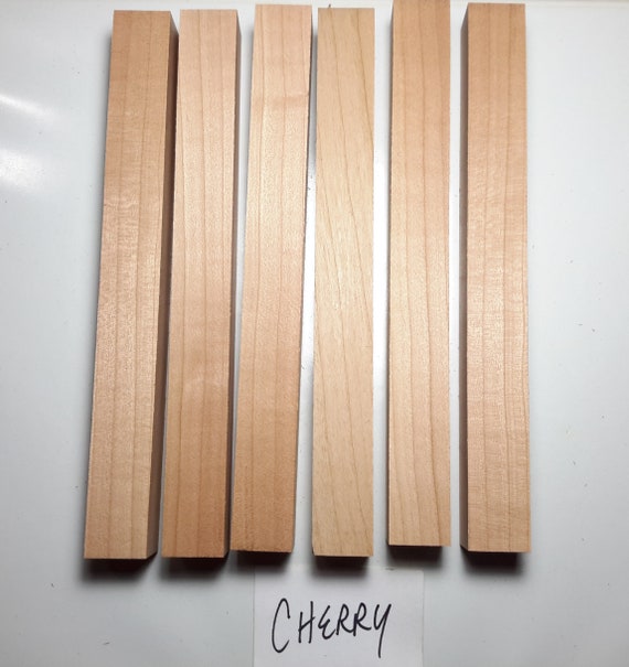 Cherry Turning Blanks 7/8 X 7/8 X 8 Square Stock Craft Wood Carving Blanks  Pen Blanks 