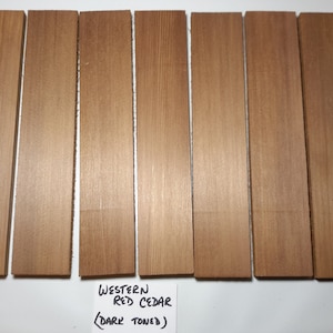Western Red Cedar (Dark Toned)   Knife Scales - Craft Wood Slabs - Thin Stock Wood  1/4&quot;, 5/16&quot;, 3/8&quot;  Thicknesses
