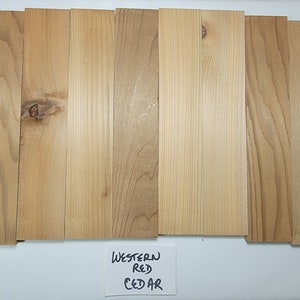 Western Red Cedar (Mixed)  Knife Scales - Craft Wood Slabs - Thin Stock Wood 3/8&quot; Thick