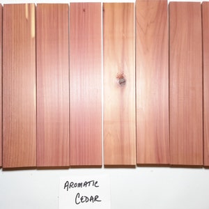 Aromatic Cedar Knife Scales, Craft Wood Slabs, Thin Stock Wood,  1/4&quot;, 5/16&quot;, 3/8&quot;  Thicknesses