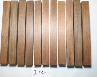 Ipe Turning Blanks - 7/8" x 7/8" x 8"  Square Stock   Craft Wood   Carving Blanks  Pen Blanks